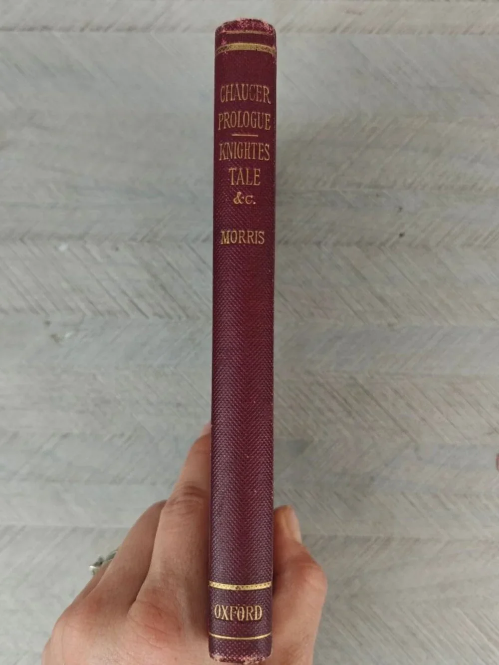 Chaucer Prologue & Knights Tale Hardcover Clarendon Press 1893 Literature